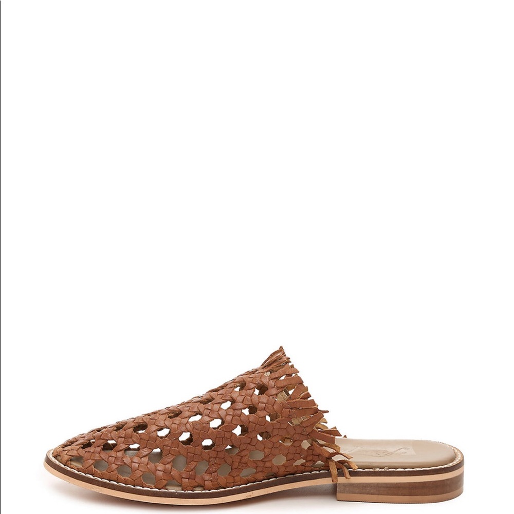 FREE PEOPLE Mirage Mule Cognac Woven Leather NWT - Picture 5 of 7